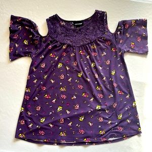 Joe Boxer girls size medium, purple, short sleeve shirt